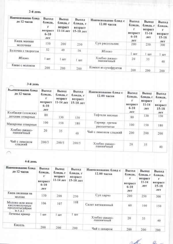Асхана меню